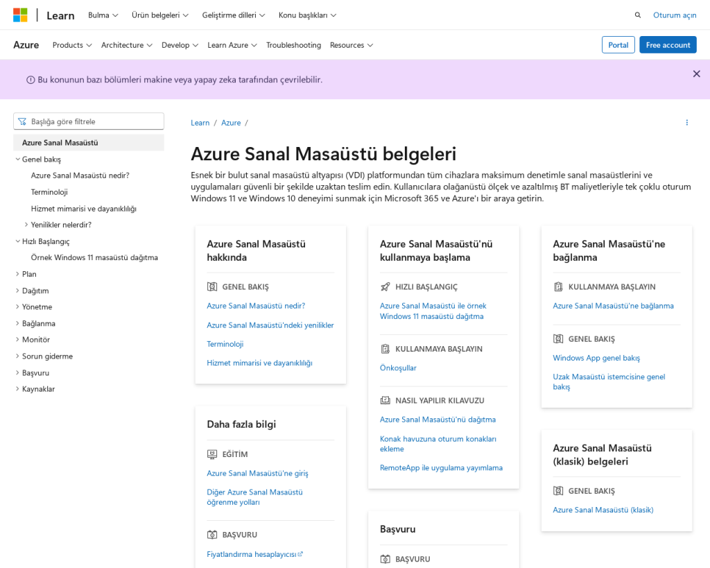 Screenshot of learn.microsoft.com