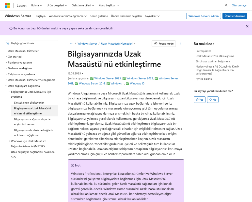 Screenshot of learn.microsoft.com