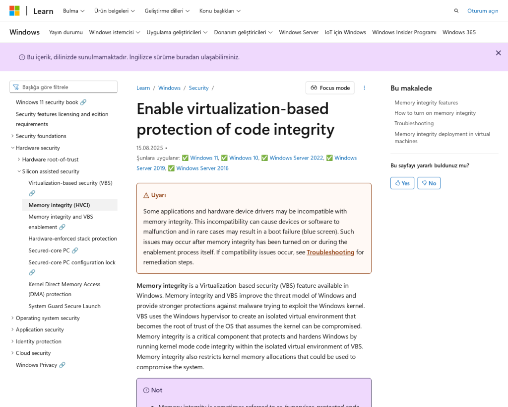 Screenshot of learn.microsoft.com