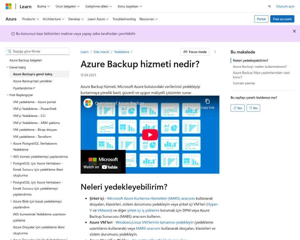 Screenshot of learn.microsoft.com