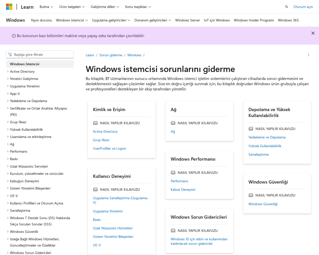 Screenshot of learn.microsoft.com