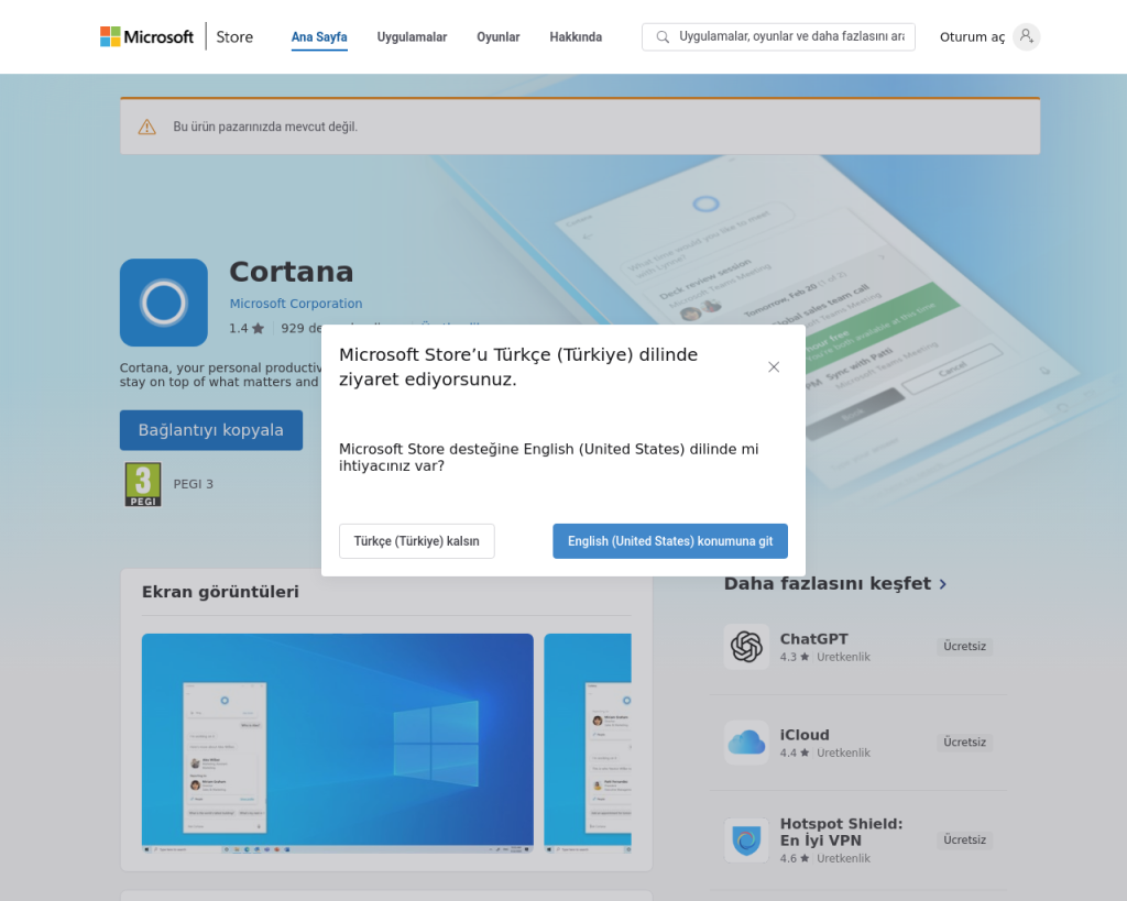 Screenshot of www.microsoft.com