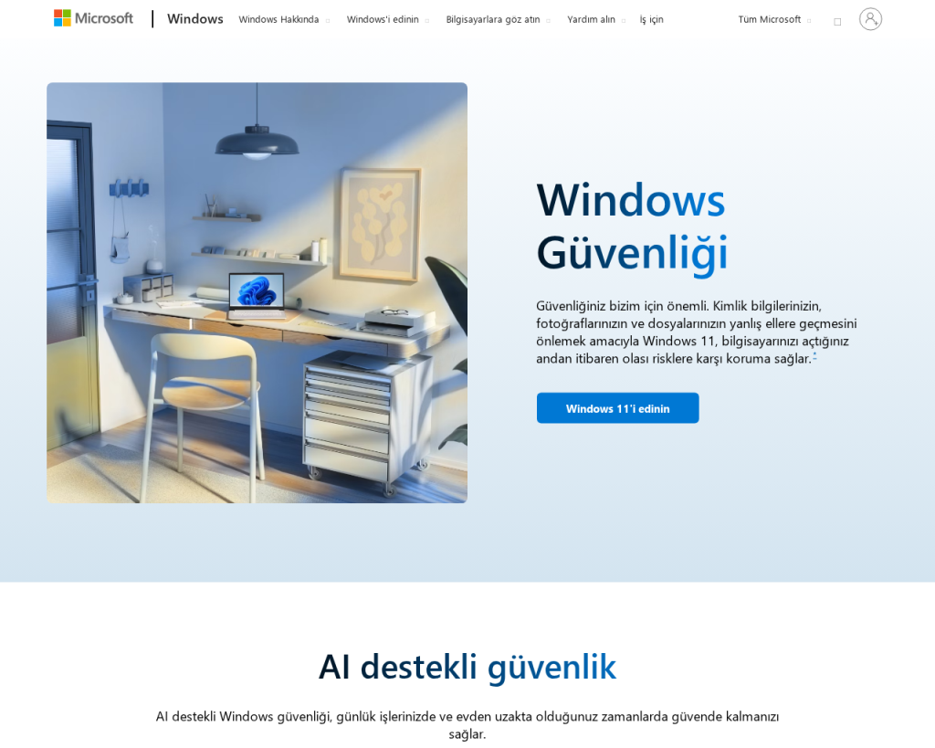 Screenshot of www.microsoft.com