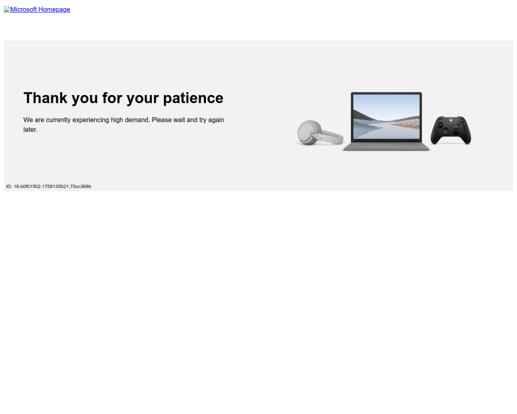 Screenshot of www.microsoft.com